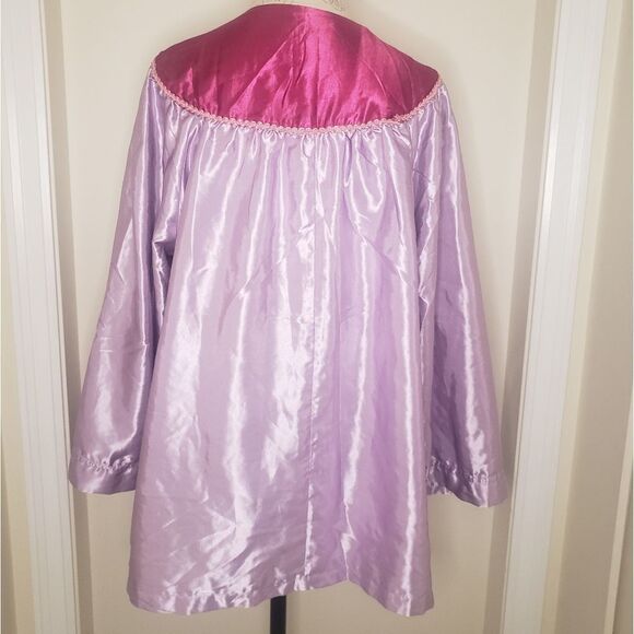 80s Pastel Satin Pierrot Smock - Picture 4 of 7
